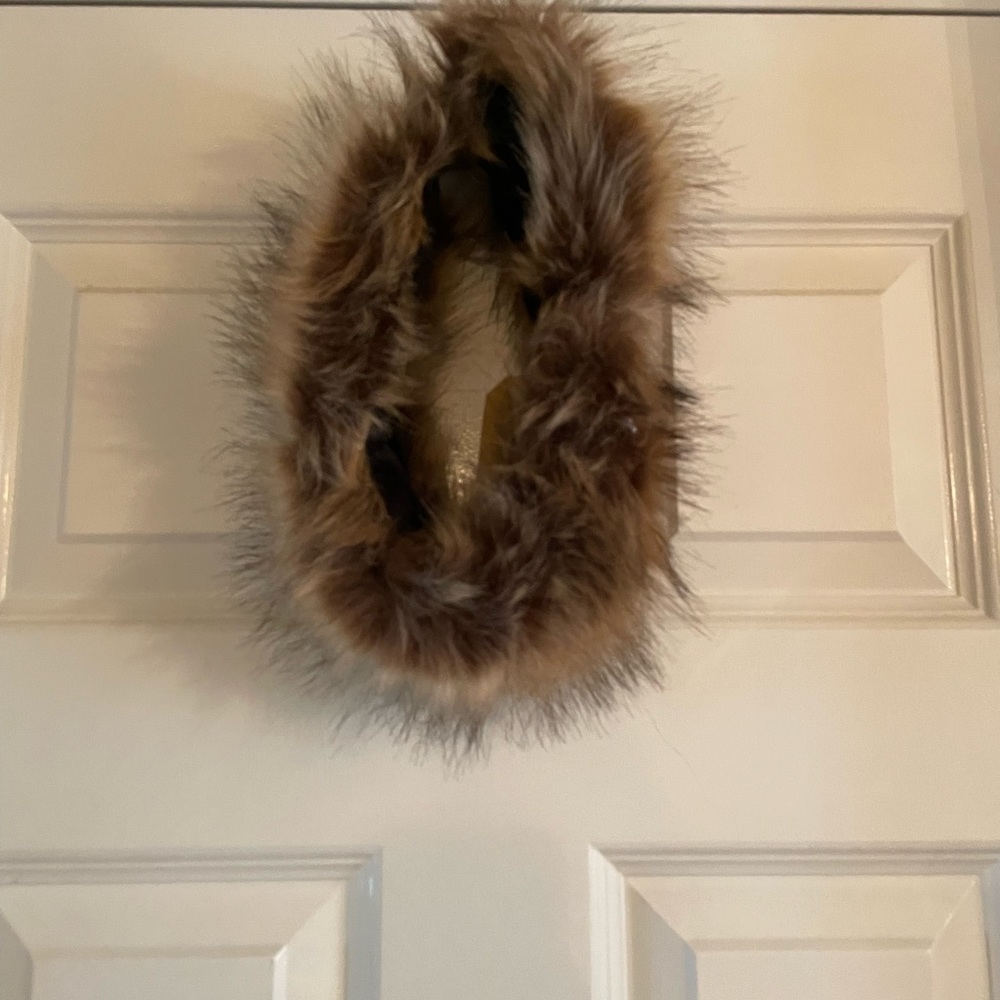 brown faux fur headband